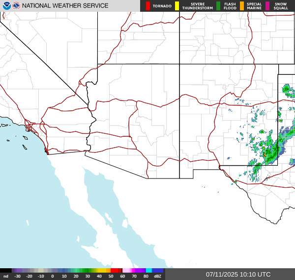 Weather radar map