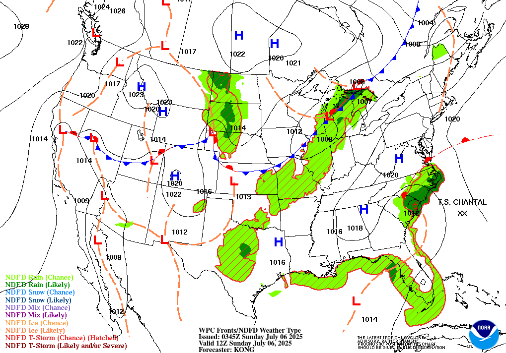 Weather radar map